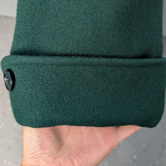 Vintage Forest Green 80% Wool Double Breasted Coat 3XL/24W - Picture 6 of 10